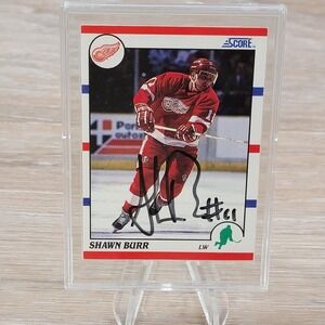 Shawn Burr Autographed 1990 Score Detroit Red Wings Autographed Hockey Card #49